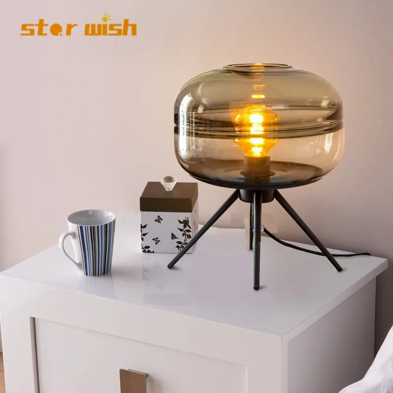 Star wish Скандинавский современный стеклянный стол креативная прикроватная лампа