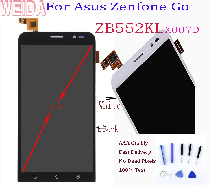 WEIDA 5.5" For Asus Zenfone GO ZB552KL X007D LCD Touch Screen Display digitizer assembly with Tool for zb552kl x007d lcd
WEIDA 5.5" For Asus Zenfone GO ZB552KL X007D LCD Touch Screen Display digitizer assembly with Tool for zb552kl x007d lcd