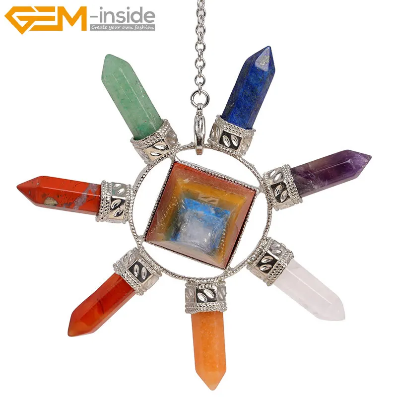 Pyramid Rudder Natural Quartz Crystal Dowsing 7 Chakra Pendulum for Divination Real Stone Reiki Pendant for Women Energy Healing
Pyramid Rudder Natural Quartz Crystal Dowsing 7 Chakra Pendulum for Divination Real Stone Reiki Pendant for Women Energy Healing