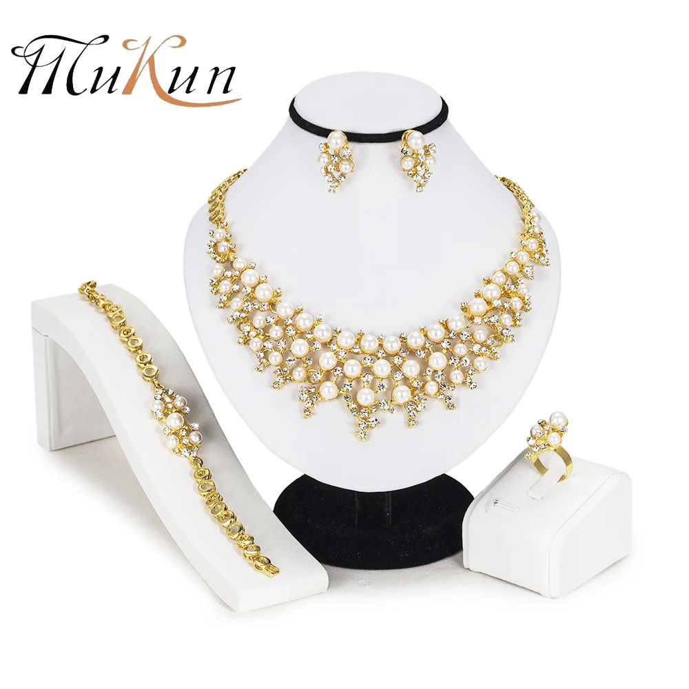 MUKUN 2018 Dubai Bridal Jewelry Sets Brand pearl earrings necklace set nigerian jewelry set for women African Beads Jewelry Sets
MUKUN 2018 Dubai Bridal Jewelry Sets Brand pearl earrings necklace set nigerian jewelry set for women African Beads Jewelry Sets
