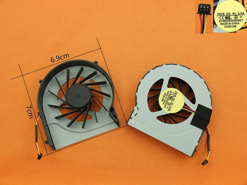 New Laptop Cooling Fan for HP DV7-4000 DV6-4000 DV6-3000 P/N DFB552005M30T(DC5V 0.5A) KSB06105HA KSB0505HA CPU Cooler Radiator
New Laptop Cooling Fan for HP DV7-4000 DV6-4000 DV6-3000 P/N DFB552005M30T(DC5V 0.5A) KSB06105HA KSB0505HA CPU Cooler Radiator