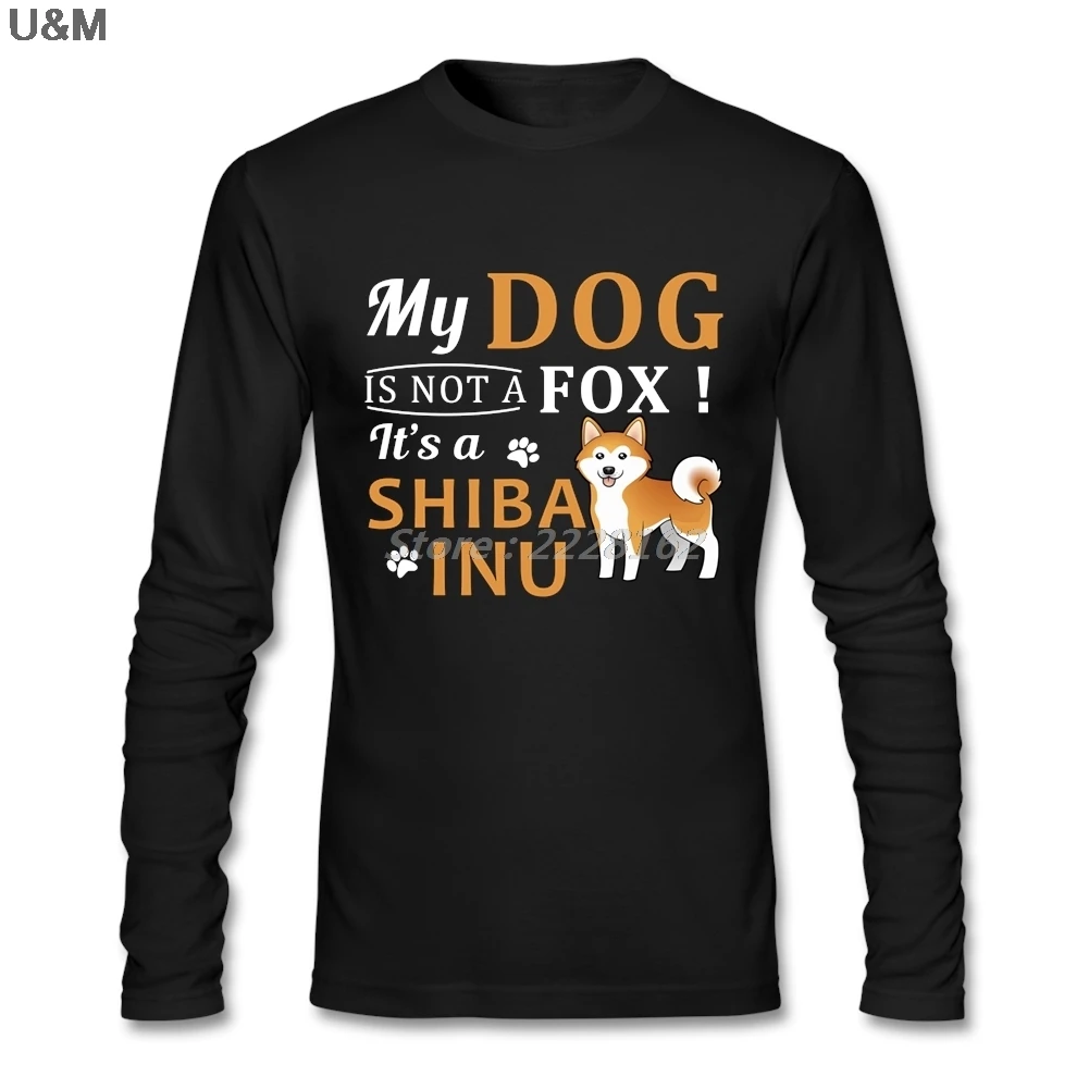 HU & GH Harajuku футболки Мужская черная одежда на заказ забавные Шиба ину собака не