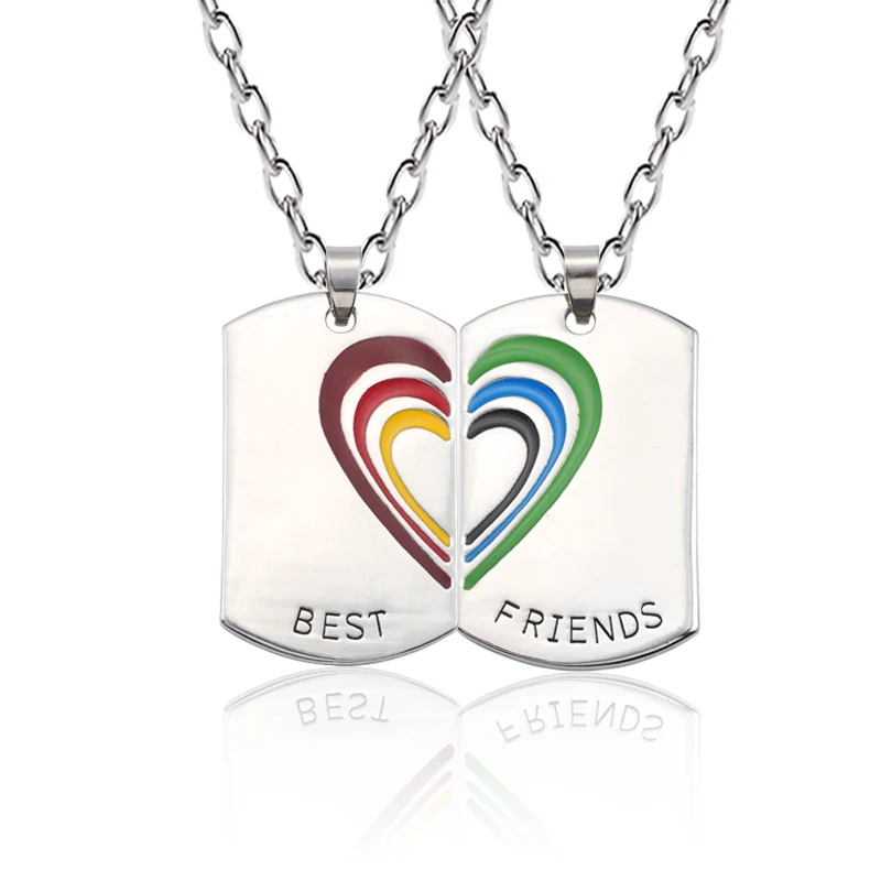 2019 New Design Enamel Rainbow Love Heart Necklace For Women Gifts Best Friends Forever Necklace BFF Friendship Couple Jewelry
2019 New Design Enamel Rainbow Love Heart Necklace For Women Gifts Best Friends Forever Necklace BFF Friendship Couple Jewelry