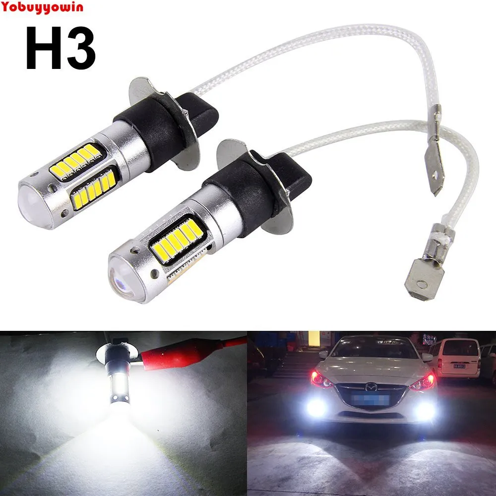 2PCS H3 4014 High Power Chips 30SMD Bulbs Car Auto LED Car Fog Light Drving Light Replacement 800LM With Lens White 6000K
2PCS H3 4014 High Power Chips 30SMD Bulbs Car Auto LED Car Fog Light Drving Light Replacement 800LM With Lens White 6000K