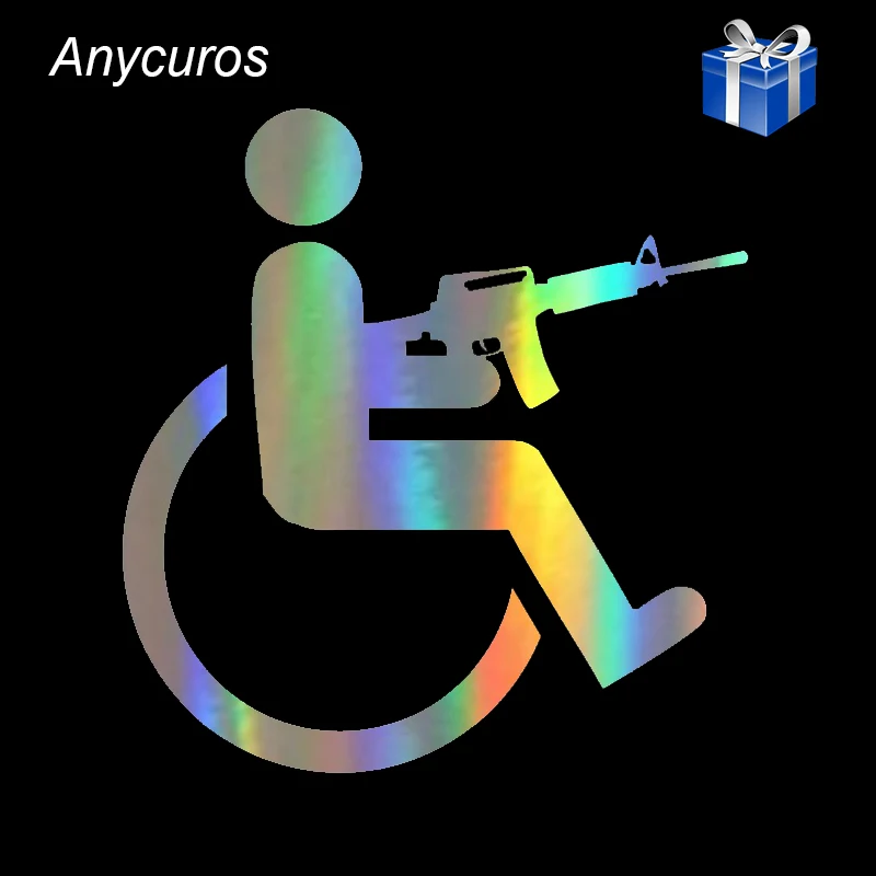 Anycuros креативные виниловые наклейки для инвалидных колясок 15 см * 16 см|Наклейки на