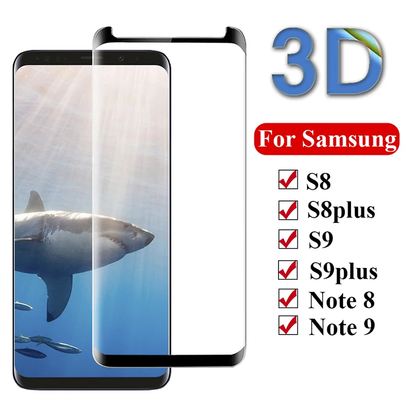 3D защитное стекло на samsung Galaxy S9 Plus Note8 протектор экрана S8 Note 9 S8plus 8 s note S plus