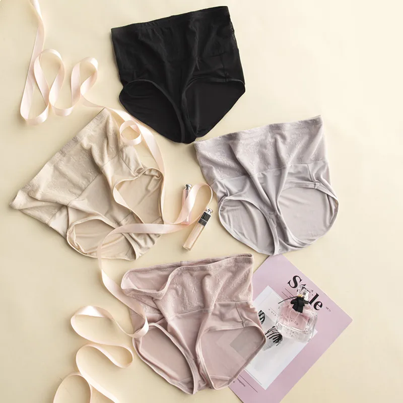 Нижнее белье женское из натурального шелка с завышенной талией 100%|ladies underwear|lace