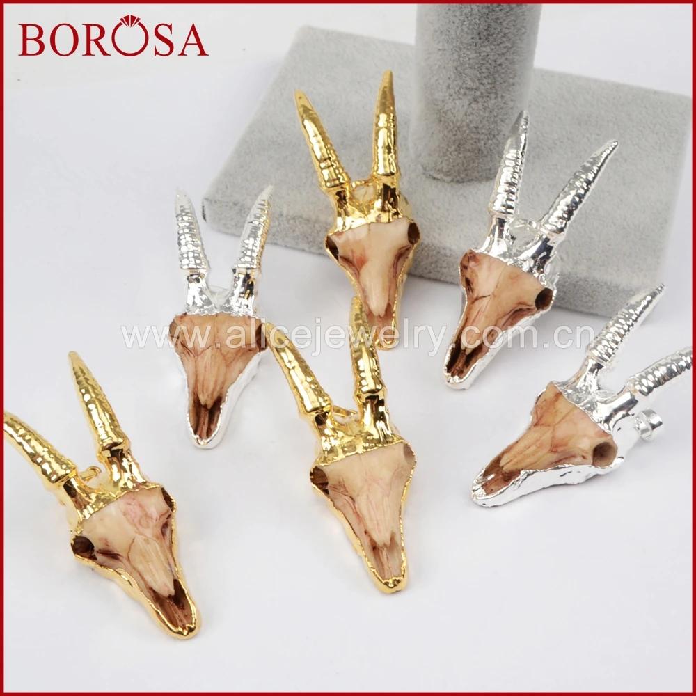 BOROSA New Arrival Antelope Gold Color Resin Pendant Bead for Women's Necklace Druzy Jewelry, New Antelopes Pendant G1380 S1380
BOROSA New Arrival Antelope Gold Color Resin Pendant Bead for Women's Necklace Druzy Jewelry, New Antelopes Pendant G1380 S1380