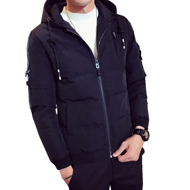 Winter coat Men's new short bi-cotton jacket