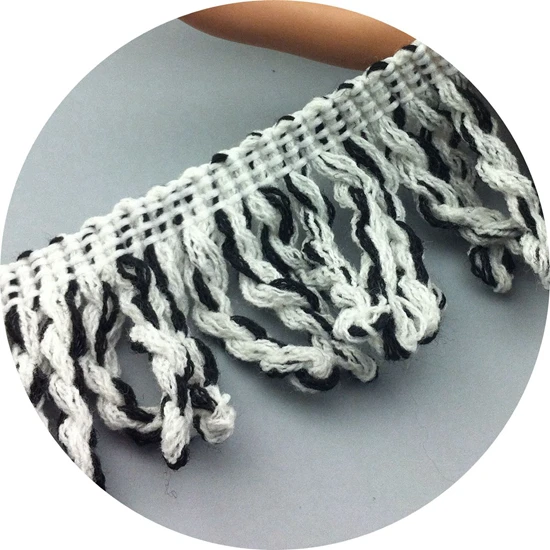 5 yard 5cm 1.96" wide ivory black cotton tassels fringe tapes lace trim ribbon ML57P716
5 yard 5cm 1.96" wide ivory black cotton tassels fringe tapes lace trim ribbon ML57P716