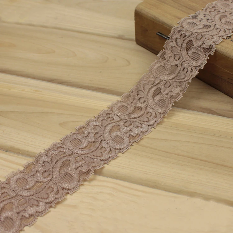 10M/lot 4.3cm wide coffee elastic lace trims diy women's underwear clothing accessories fabric AC538
10M/lot 4.3cm wide coffee elastic lace trims diy women's underwear clothing accessories fabric AC538