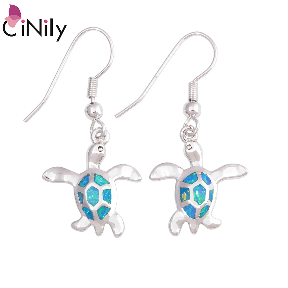 CiNily White & Blue Fire Opal Drop Earrings Silver Plated Sea Turtle Oceanic Style Dangle Earring Tortoise Chic Jewelry for Girl
CiNily White & Blue Fire Opal Drop Earrings Silver Plated Sea Turtle Oceanic Style Dangle Earring Tortoise Chic Jewelry for Girl
