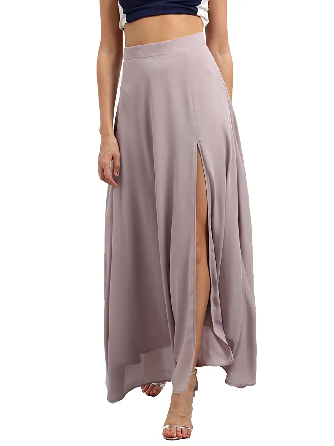 Customize Women's Side Slit High Waist Chiffon Maxi Skirt Ladies Plus Size A-Line Skirts
Customize Women's Side Slit High Waist Chiffon Maxi Skirt Ladies Plus Size A-Line Skirts