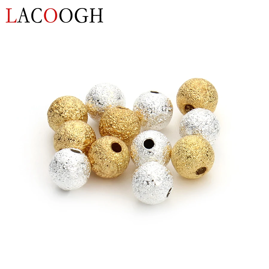 Wholesale 100pcs/lot Gold/Silver Color Metal Matte Spacer Beads 4/6/8mm Copper Round Loose Charms Setting Beads for DIY Jewelry
Wholesale 100pcs/lot Gold/Silver Color Metal Matte Spacer Beads 4/6/8mm Copper Round Loose Charms Setting Beads for DIY Jewelry