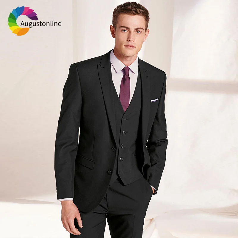 Black Men Suits For Wedding Bridegroom Groom Business Wear Prom Slim Fit Formal Blazer Custom Tuxedo Best Man Jacket+Pants+Vest
Black Men Suits For Wedding Bridegroom Groom Business Wear Prom Slim Fit Formal Blazer Custom Tuxedo Best Man Jacket+Pants+Vest