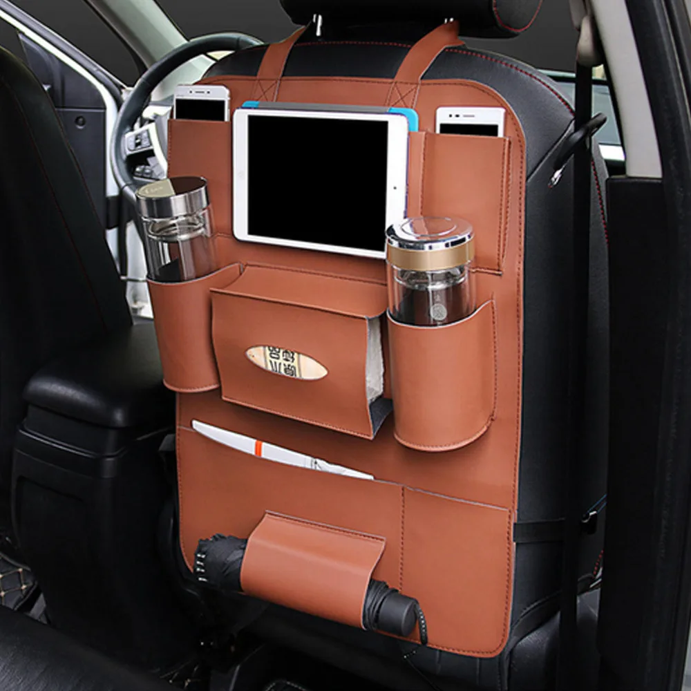 Multi-functional PU Leather Car Back Seat Storage Bag Multi Pocket Phone Cup Holder Organizer
Multi-functional PU Leather Car Back Seat Storage Bag Multi Pocket Phone Cup Holder Organizer