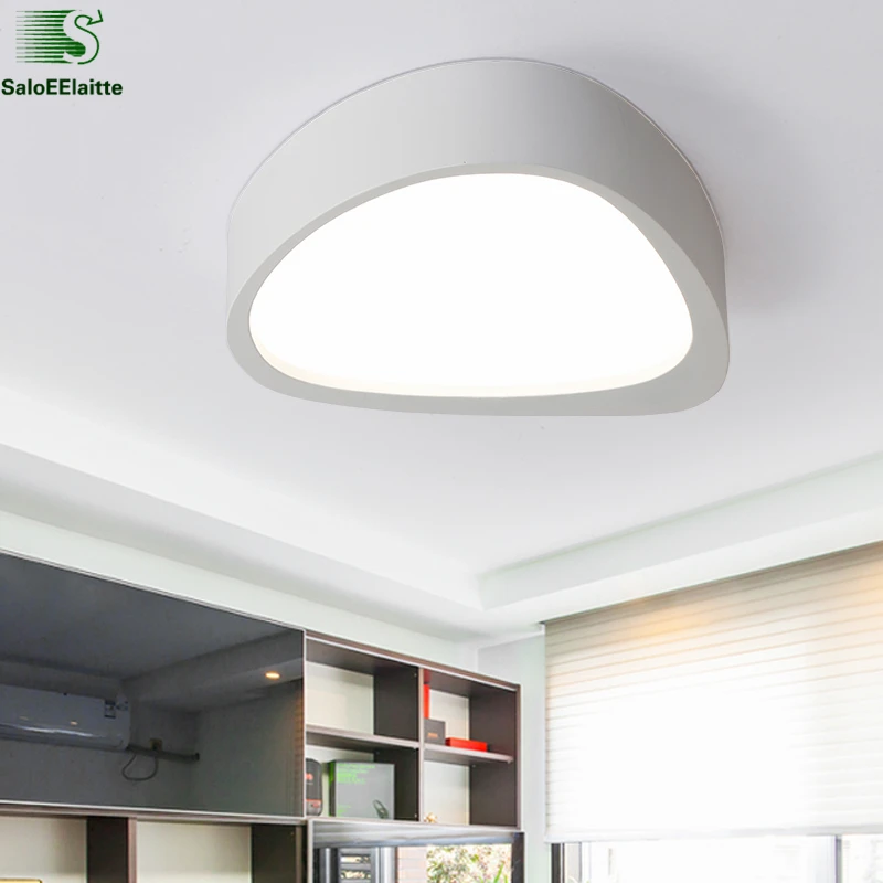 Noridc Simple DIY Metal Led Ceiling Lights Lustre Acrylic Bedroom Dimmable Led Ceiling Lamp Led Ceiling Lighting Lights Fixtures