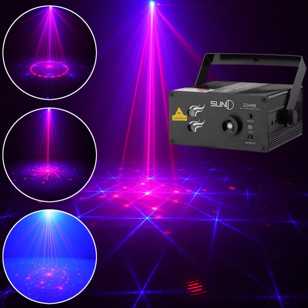 SUNY 24 RB Patterns Laser Light Blue LED Stage Light Sound Activated Gobo Projector Show for Club Bar DJ Disco Home Party(Z24RB)
SUNY 24 RB Patterns Laser Light Blue LED Stage Light Sound Activated Gobo Projector Show for Club Bar DJ Disco Home Party(Z24RB)