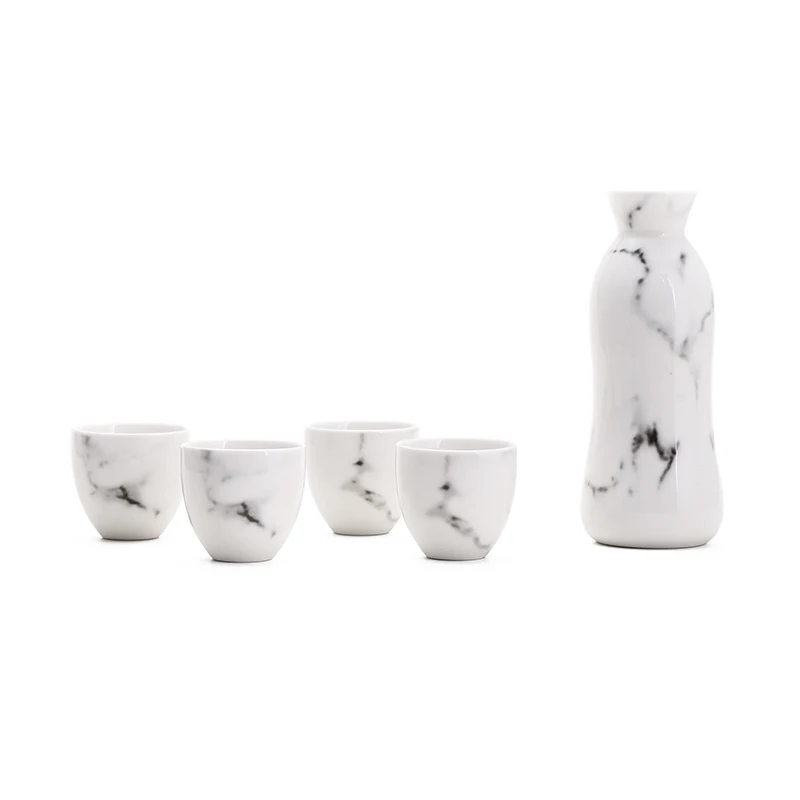 5pcs Marble Texture Wine Set Japanese Style Sake Pots Ceramic Hip Flasks Sake Cup Portable Flask Liquor Bottle Teaware Drinkware
5pcs Marble Texture Wine Set Japanese Style Sake Pots Ceramic Hip Flasks Sake Cup Portable Flask Liquor Bottle Teaware Drinkware
