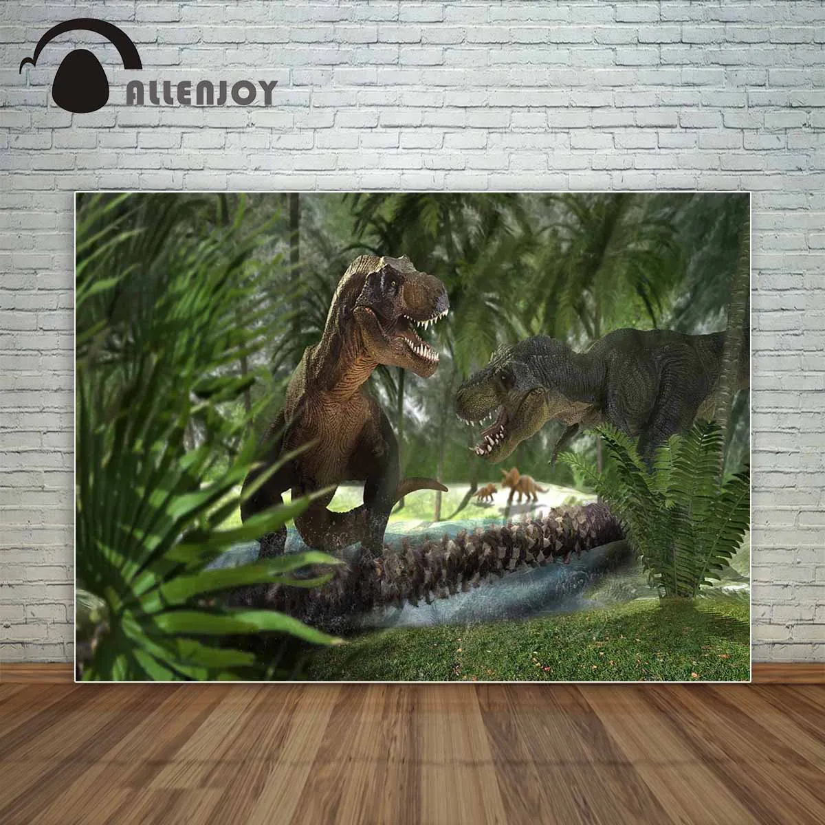 Allenjoy фотография Фон динозавр леса исследование ребенка зеленый природа новый