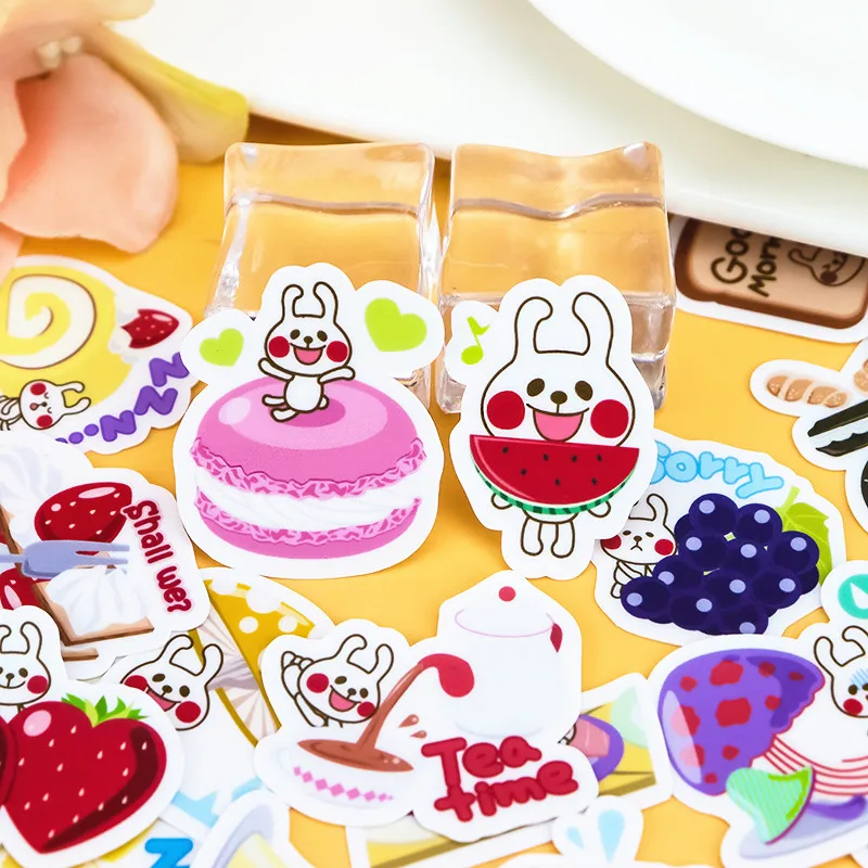 41Pcs/pack Rabbit dessert Stickers Anime Cartoon Sticker for Laptop Guitar Skateboard Luggage Car Kids Waterproof Stickers diy
41Pcs/pack Rabbit dessert Stickers Anime Cartoon Sticker for Laptop Guitar Skateboard Luggage Car Kids Waterproof Stickers diy