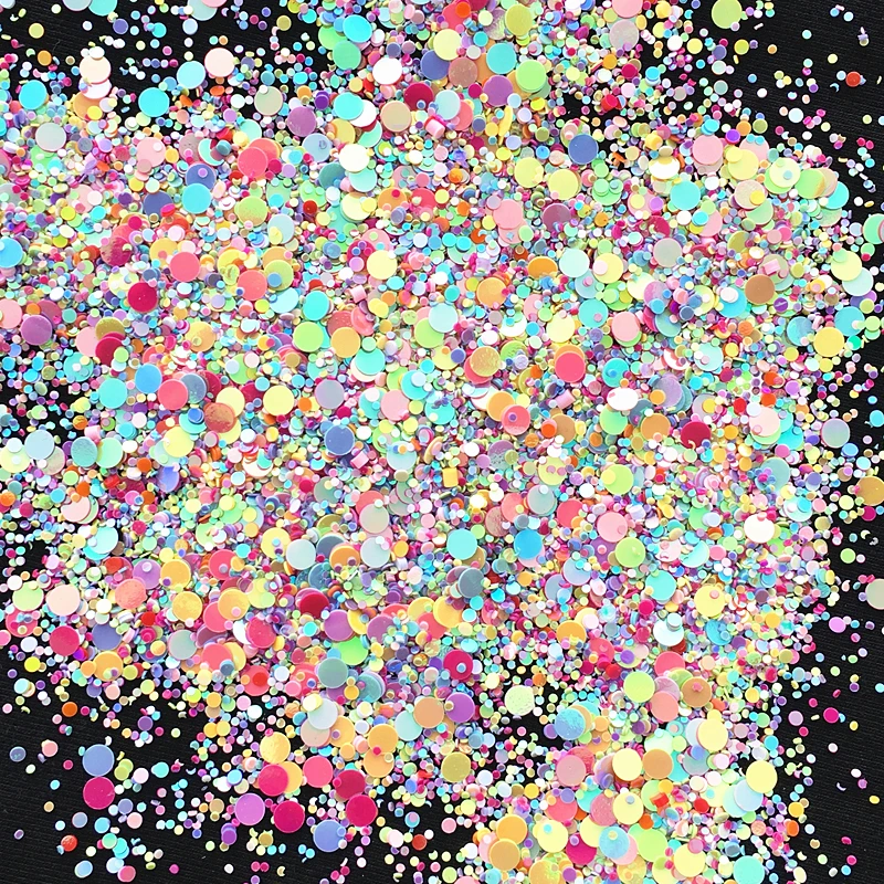 Multi Size Mix colors 4000pcs Flat Dot Shape PVC loose Sequins Paillettes for Nails Art manicure/wedding decoration confetti
Multi Size Mix colors 4000pcs Flat Dot Shape PVC loose Sequins Paillettes for Nails Art manicure/wedding decoration confetti