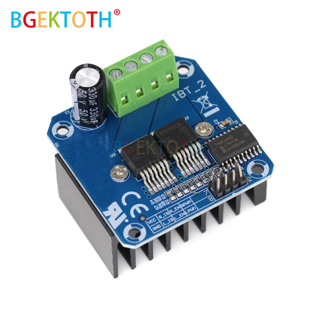 Double BTS7960 43A H-bridge High-power Motor Driver module/ diy smart car Current diagnostic
Double BTS7960 43A H-bridge High-power Motor Driver module/ diy smart car Current diagnostic