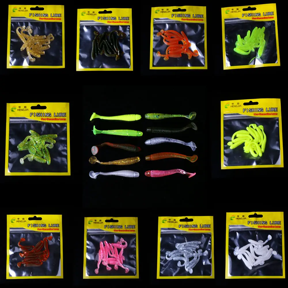 HENGJIA 10pcs/pack Fishing Lure Soft Bait 50mm/0.6g T Tail soft Fish SwimBait soft plastic worm bait Soft Lures Artificial Lures
HENGJIA 10pcs/pack Fishing Lure Soft Bait 50mm/0.6g T Tail soft Fish SwimBait soft plastic worm bait Soft Lures Artificial Lures