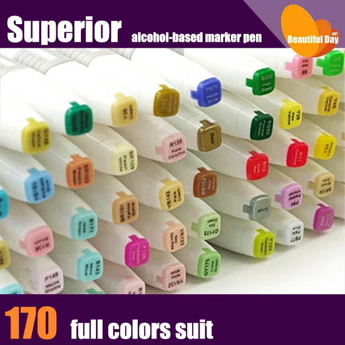 Fast shipping!!Superior alcohol based permanent art markers 170 pens with bag,much cheaper than others!!
Fast shipping!!Superior alcohol based permanent art markers 170 pens with bag,much cheaper than others!!