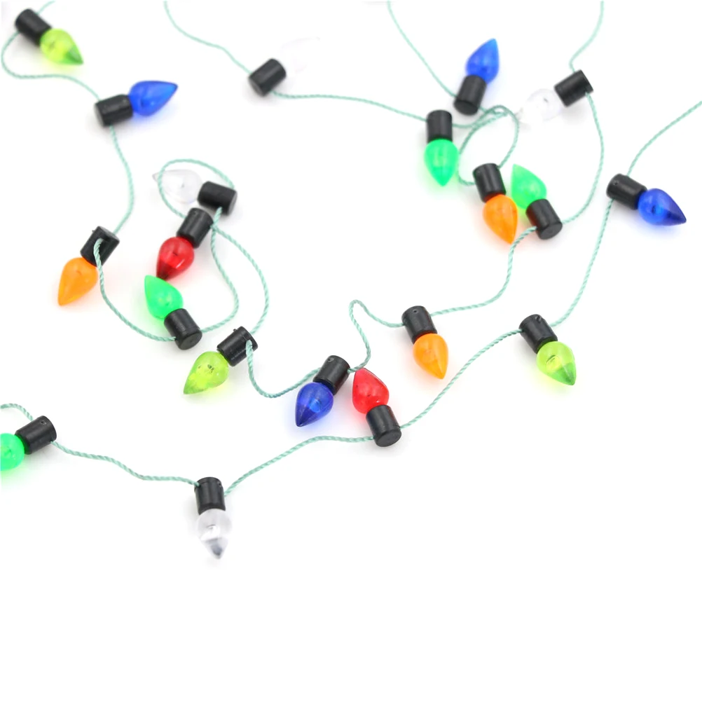 New Arrival 1m Fine Dollhouse Miniature A String of multi-coloured plastic Christmas lights