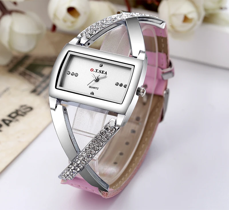 Luxury O.T.SEA Brand Fashion Creative Leather Watch Women Ladies Rhinestone Dress Quartz Wristwatch OTS862
Luxury O.T.SEA Brand Fashion Creative Leather Watch Women Ladies Rhinestone Dress Quartz Wristwatch OTS862