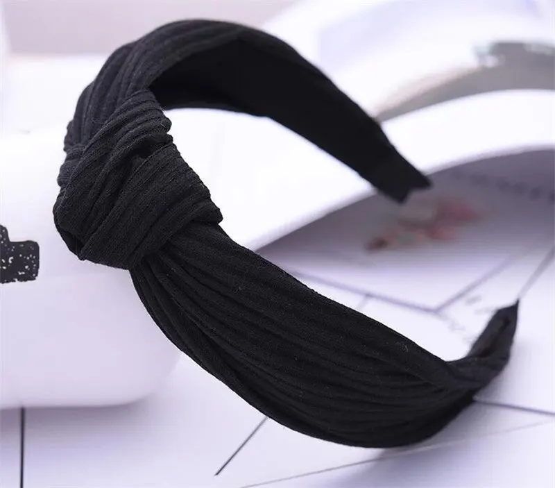 5 Pure Colors Elastic Hair Knotted Band Headband For Women Headwear | Украшения и аксессуары