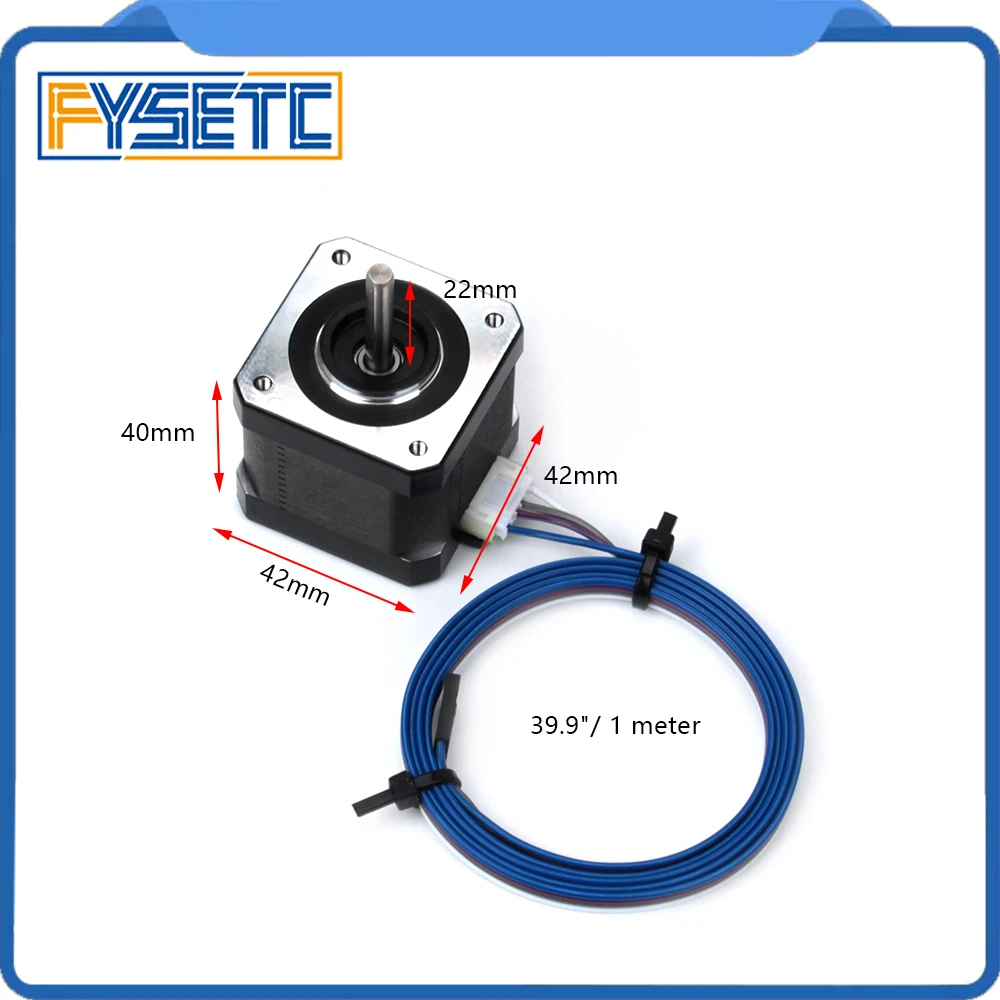 5pcs Nema 17 Stepper Motor 42 Motor 1A 2 Phase 4 Wires 1.8 Degree With Cable For Extruder CNC Prusa I3 MK3 TEVO Tornado
5pcs Nema 17 Stepper Motor 42 Motor 1A 2 Phase 4 Wires 1.8 Degree With Cable For Extruder CNC Prusa I3 MK3 TEVO Tornado