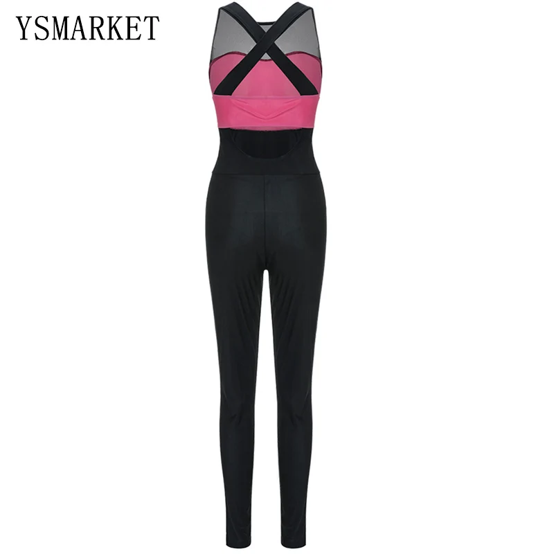 Sexy Women Patchwork Jumpsuit Fitness Summer Sleeveless Bodysuit O Neck Romper Skinny Female Bodycon Workout Jumpsuit E5124
Sexy Women Patchwork Jumpsuit Fitness Summer Sleeveless Bodysuit O Neck Romper Skinny Female Bodycon Workout Jumpsuit E5124