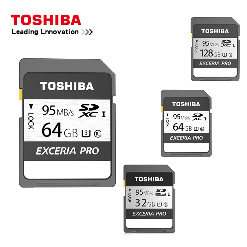 Фото Карта памяти Toshiba высокоскоростная карта SD 32 ГБ/64 Гб/128 ГБ камера 4K SDXC U3 цифровая