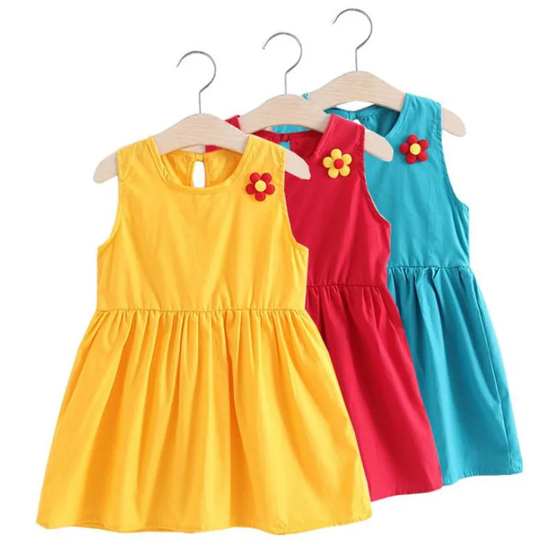 Summer Little Girls Soild Flower Vest Dress 2019 Casual Sleeveless Cotton Linen Party Dress For 2-6T Toddler Clothes Kids Dress
Summer Little Girls Soild Flower Vest Dress 2019 Casual Sleeveless Cotton Linen Party Dress For 2-6T Toddler Clothes Kids Dress