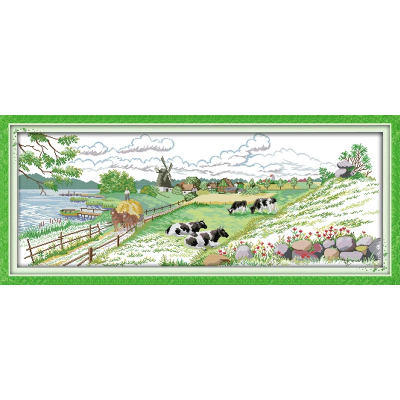Everlasting Love Pasture Scenery Chinese Cross Stitch Kits Ecological Cotton Stamped Printed 11 14CT DIY Christmas Decorations
Everlasting Love Pasture Scenery Chinese Cross Stitch Kits Ecological Cotton Stamped Printed 11 14CT DIY Christmas Decorations