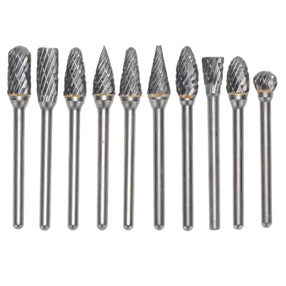 10 Pcs Silver RASP Set Burr 3 mm Shank Bit for Wood Metal Marble Carving Grinding Polishing Engraving Drilling Tools
10 Pcs Silver RASP Set Burr 3 mm Shank Bit for Wood Metal Marble Carving Grinding Polishing Engraving Drilling Tools