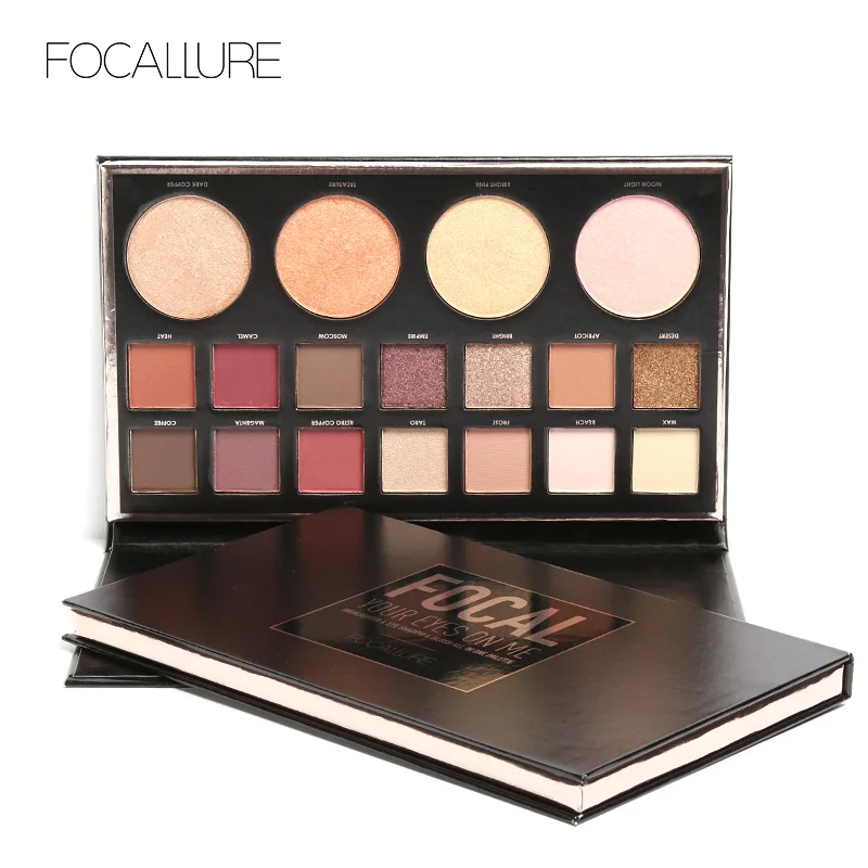 FOCALLURE Highly Pigmented Glitter Eye Shadow Flash Shimmer Eyeshadow with Bush Highlighter Palette Face Makeup Tools
FOCALLURE Highly Pigmented Glitter Eye Shadow Flash Shimmer Eyeshadow with Bush Highlighter Palette Face Makeup Tools