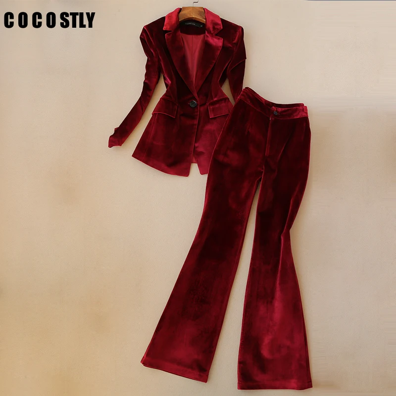 Office Lady Work Pant Suits OL 2 Piece Sets Women Velvet Blazer Jacket & Trousers Suit for Women Suits Outfits Feminino
Office Lady Work Pant Suits OL 2 Piece Sets Women Velvet Blazer Jacket & Trousers Suit for Women Suits Outfits Feminino