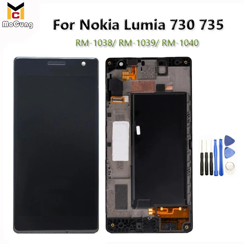 Фото 100% протестированный 4 7 дюймовый дисплей для NOKIA Lumia 730 735 ЖК сенсорный экран