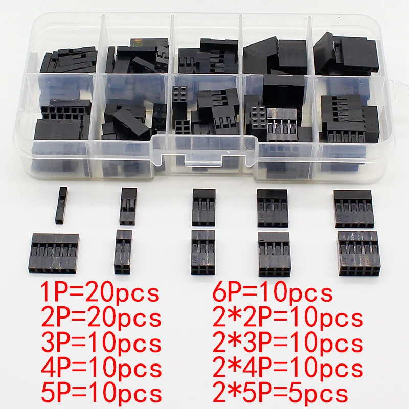 115pc Dupont sets Kit with box 1P/2P/3P/4P/5P/6P/2*2/2*3/2*4/ 2*5Pin Housing Plastic Shell Terminal Jumper Wire Connector set
115pc Dupont sets Kit with box 1P/2P/3P/4P/5P/6P/2*2/2*3/2*4/ 2*5Pin Housing Plastic Shell Terminal Jumper Wire Connector set