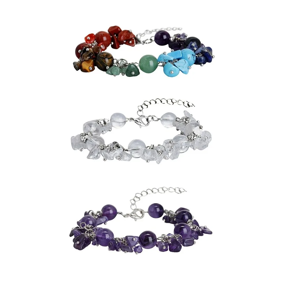 SUNYIK Handmade 7 Chakra Chips Beads Bracelet Healing Crystal Reiki Yoga Jewelry 9.4"
SUNYIK Handmade 7 Chakra Chips Beads Bracelet Healing Crystal Reiki Yoga Jewelry 9.4"