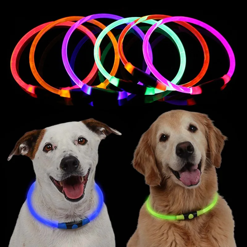 Dog Safe Warn Silicone LED Collar Light Glowing Dog Collars Luminous Pet Flash Night Charging Collars for Small Medium Large Dog
Dog Safe Warn Silicone LED Collar Light Glowing Dog Collars Luminous Pet Flash Night Charging Collars for Small Medium Large Dog