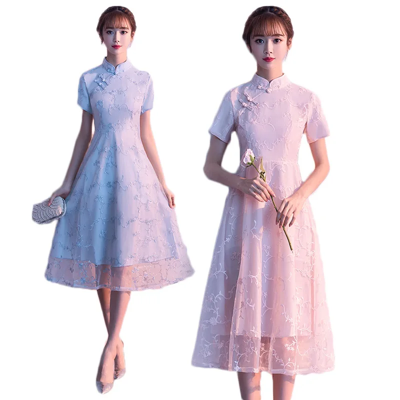 Dress Qipao Women 2019 Summer New Fashion Slim Retro Jacquard Cheongsam Dress 5XL Elegant Vestidos Robe For Party f880
Dress Qipao Women 2019 Summer New Fashion Slim Retro Jacquard Cheongsam Dress 5XL Elegant Vestidos Robe For Party f880