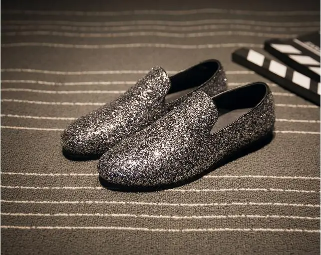 Men's Patent Leather Loafers Chaussure Homme Tenis Masculino Adulto Slip-On Sliver sequin Dress Flats Male Smart Casual Loafers
Men's Patent Leather Loafers Chaussure Homme Tenis Masculino Adulto Slip-On Sliver sequin Dress Flats Male Smart Casual Loafers