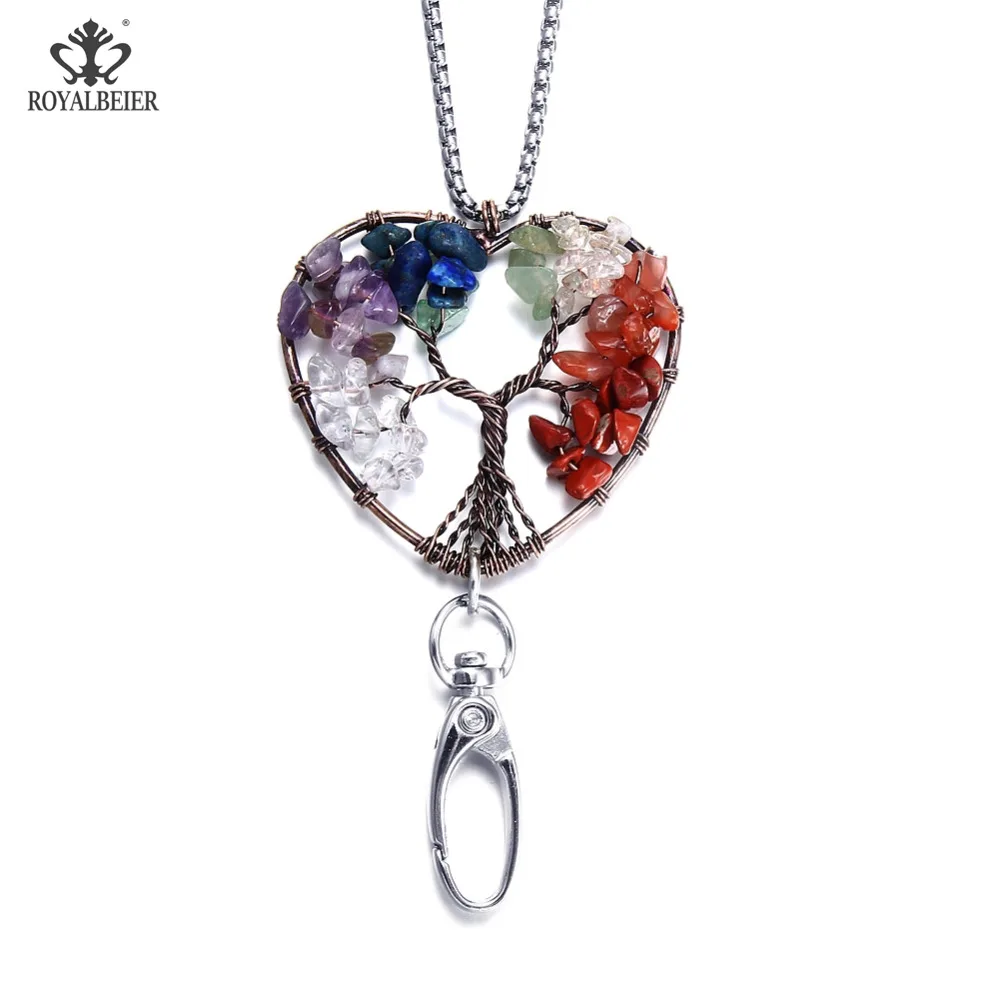 ROYALBEIER Hot Sale Natural Stone Purple Crystal Women Rainbow Tree Of Life Pendant Necklace Copper Colorful Necklace DZ0136
ROYALBEIER Hot Sale Natural Stone Purple Crystal Women Rainbow Tree Of Life Pendant Necklace Copper Colorful Necklace DZ0136