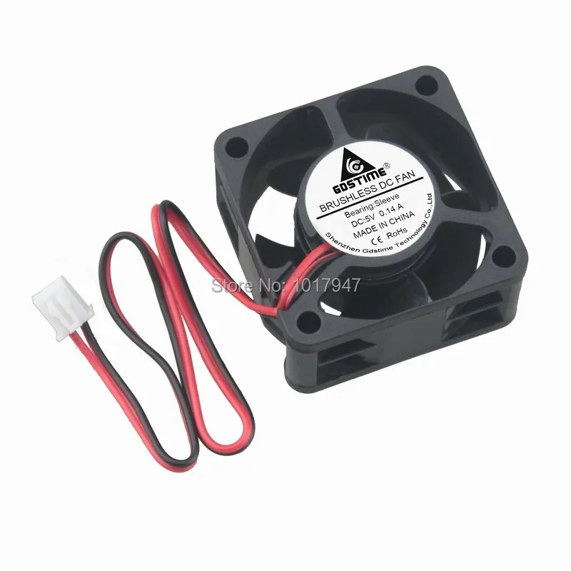 20 шт. Gdstime LOT DC 5V 2Pin 4 см 40 мм x 4020 мини Бесщеточный вентилятор охлаждения