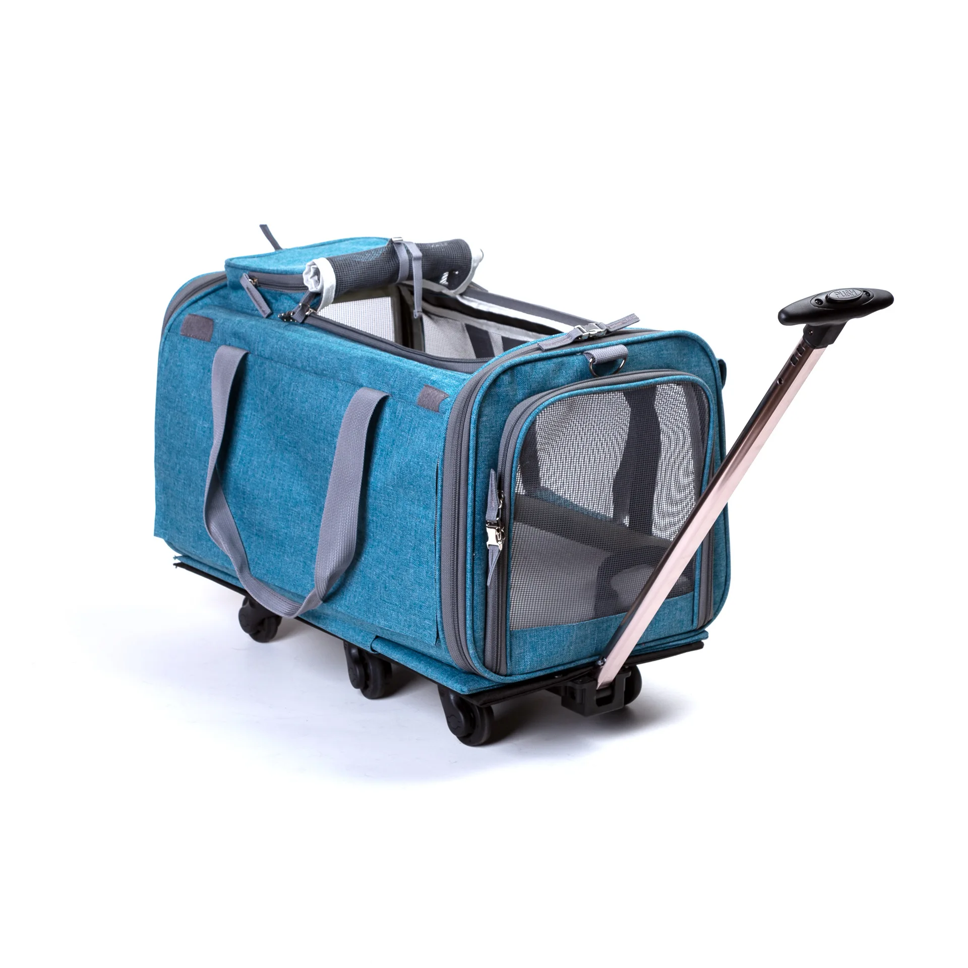 2018 New linen material medium dog pet package sunroof super breathable dog beds folding pet carrier with wheels
2018 New linen material medium dog pet package sunroof super breathable dog beds folding pet carrier with wheels