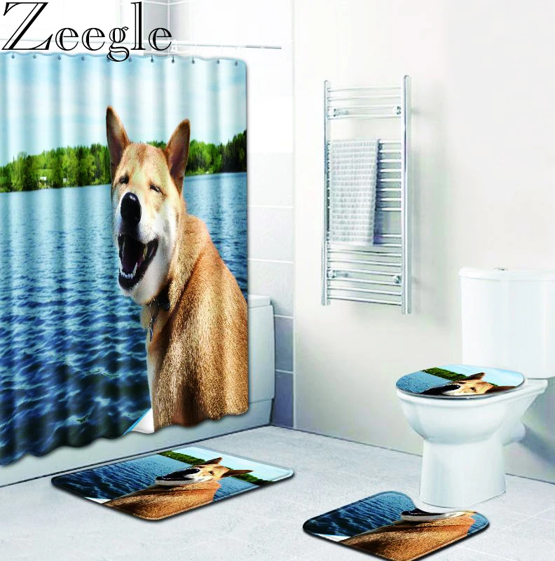 Zeegle Lovely Dog Pattern Non Slip Bathroom Bath Mat Shower Curtain Bathroom Floor Mats Memory Foam Bathroom Toilet Rugs
Zeegle Lovely Dog Pattern Non Slip Bathroom Bath Mat Shower Curtain Bathroom Floor Mats Memory Foam Bathroom Toilet Rugs